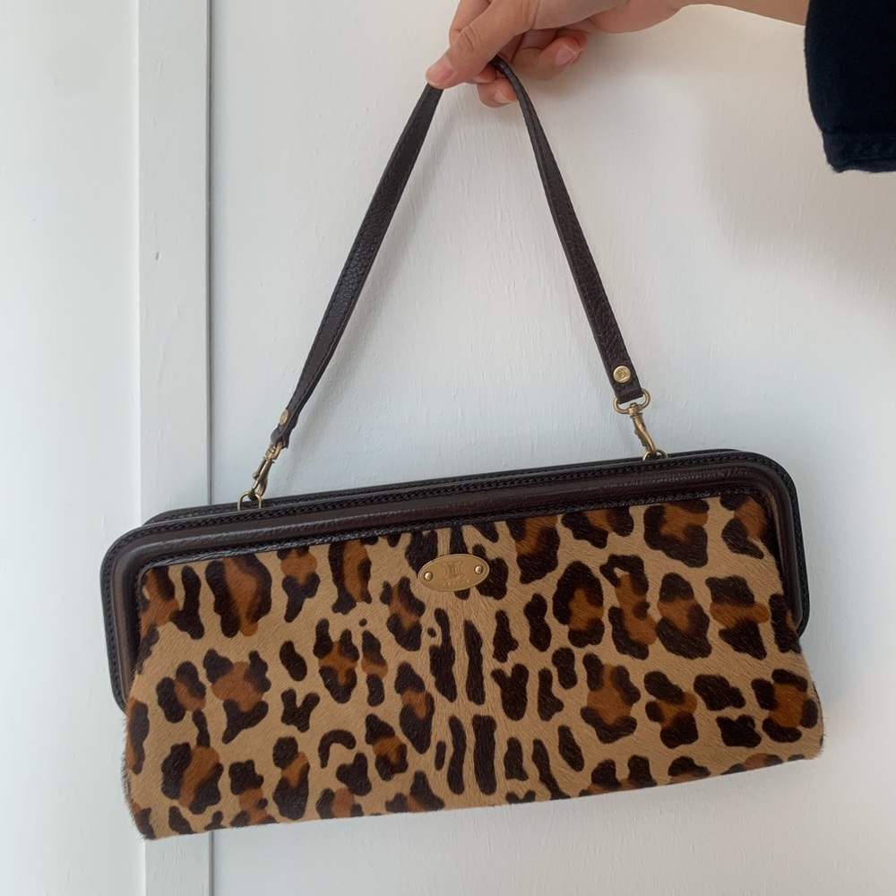 Celine vintage leopard print shoulder bag